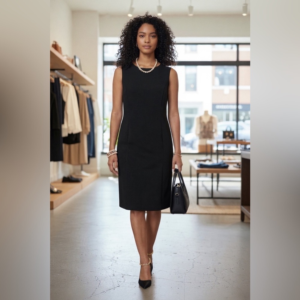 Casual Corner Black Midi Dress☑️